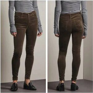 AG Adriano Goldschmeid The Farrah Skinny Velvet Pants Size 30R